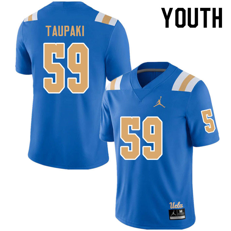 Jordan Brand Youth #59 Siale Taupaki UCLA Bruins College Football Jerseys Sale-Blue - Click Image to Close